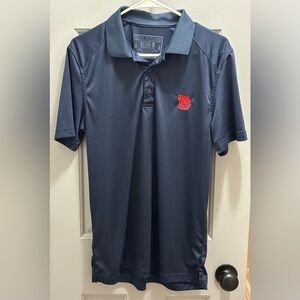 Savage Tacticians ST Polo Embroidered Skull SavTac Navy Blue/Red Size Medium